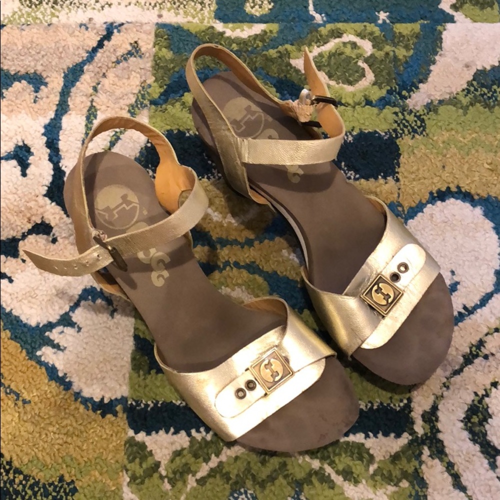 Flogg Gold High Heel Sandals